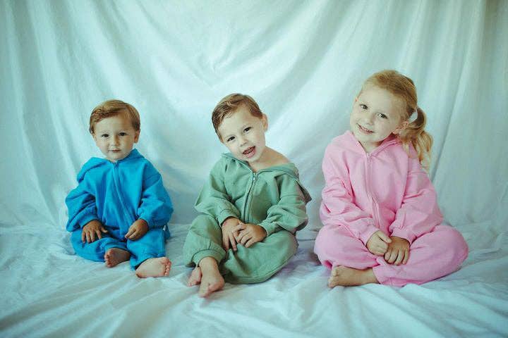 Baby Pigment Dyed Zip-Up Hoodie Jumpsuit