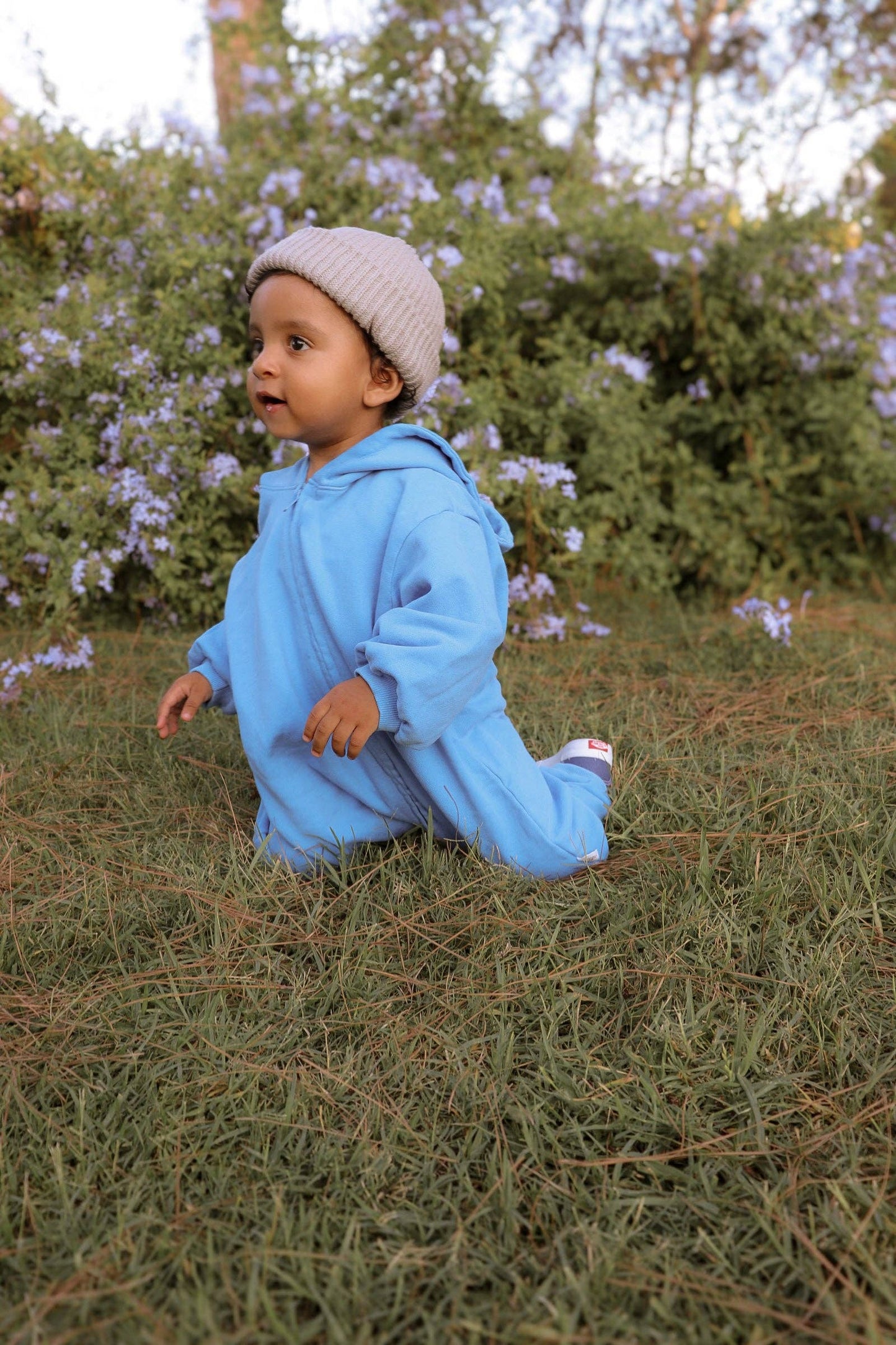 Baby Pigment Dyed Zip-Up Hoodie Jumpsuit