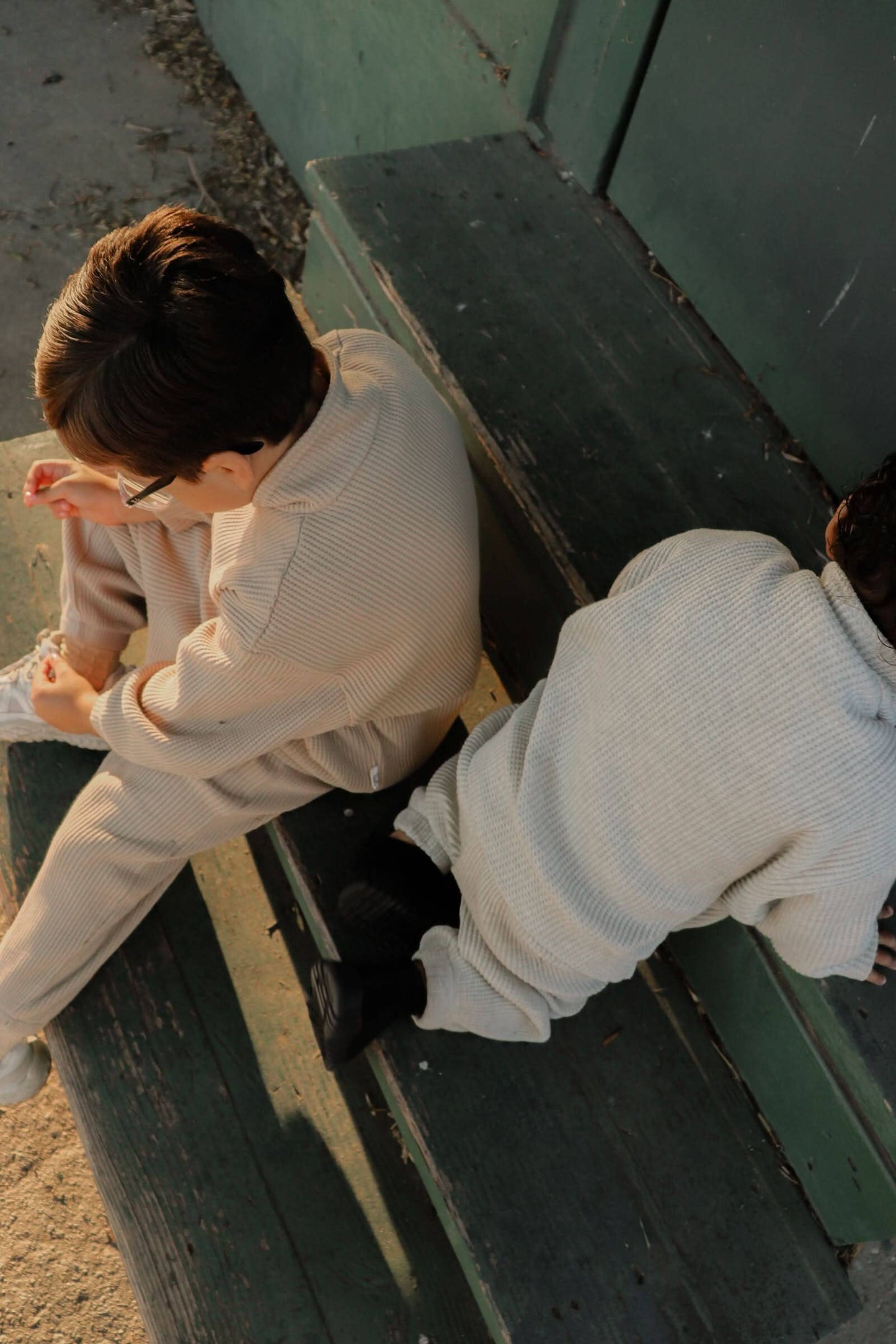 Kids Half-Zip Waffle Top and Jogger Pants Set