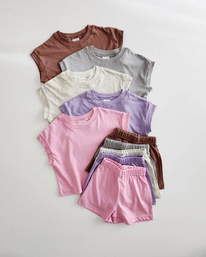 Kids Muscle T-Shirt and Shorts Set