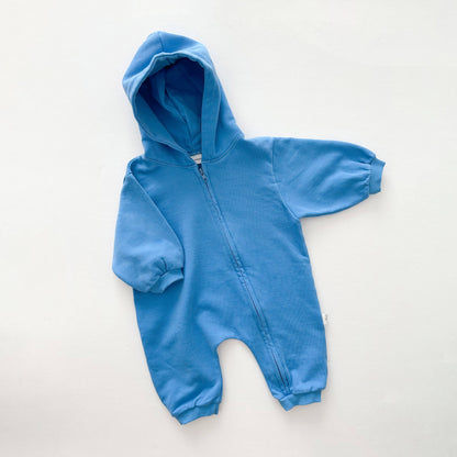 Baby Pigment Dyed Zip-Up Hoodie Jumpsuit