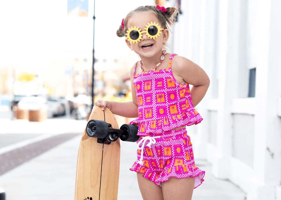Palms & Frills Girls Two Piece Set