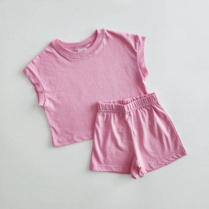 Kids Muscle T-Shirt and Shorts Set
