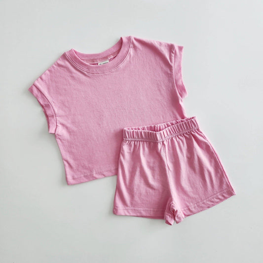 Kids Muscle T-Shirt and Shorts Set