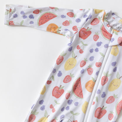 Summertime Fruits Bamboo Pajamas Footie Onesie
